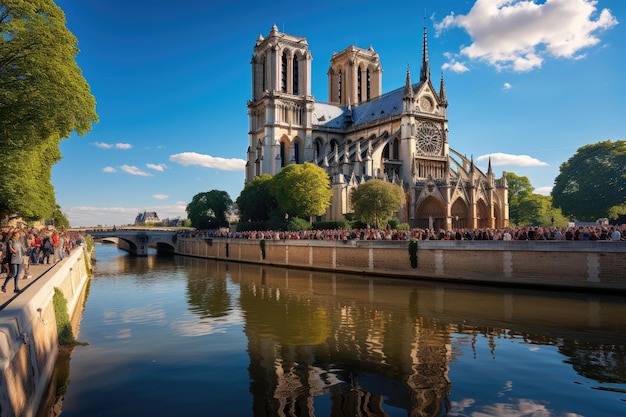 Catedral de NotreDame de París una joya gótica generativa IA