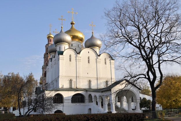 Catedral de Nuestra Señora de Smolensk (construido en el siglo XVI) en el lugar del famoso Convento Novodevichy en Moscú