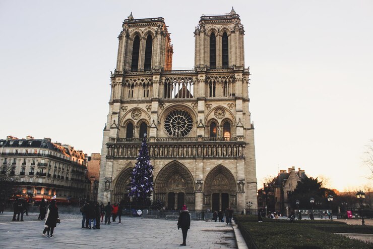 Catedral de París Francia Arquitectura y puntos de referencia de París Tarjeta postal de París