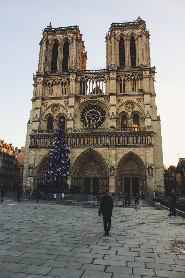 Catedral de París Francia Arquitectura y puntos de referencia de París Tarjeta postal de París