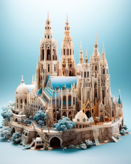 Foto catedral de san esteban viena austria con artesanía 3d y fondo aislado