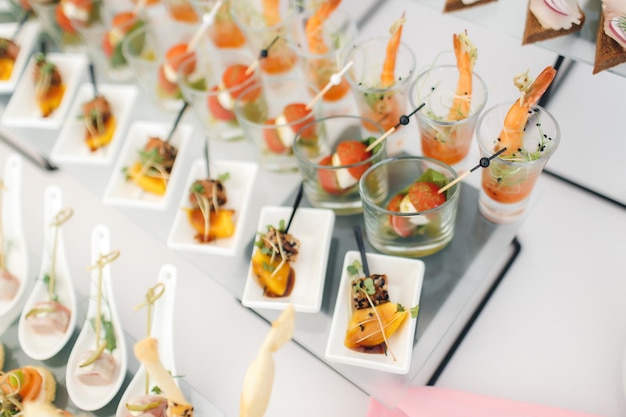 catering de canapés diferente closeup