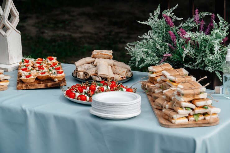 Catering no parque de verão ao ar livre