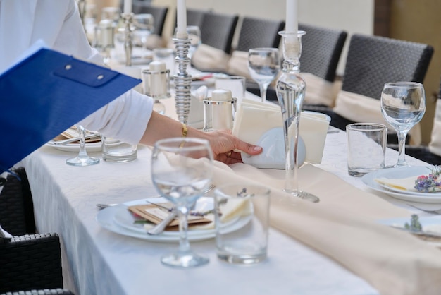 Catering para eventos banquete decorado decoração de mesa de mesa