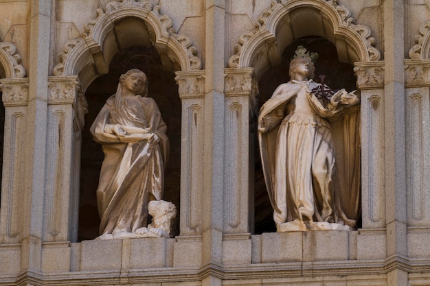 católica, fachada da Catedral de Toledo, Espanha