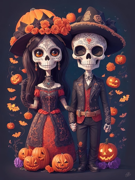 Catrina Un ícono cultural de las celebraciones de Halloween y Día de Muertos