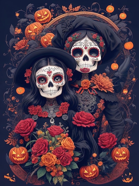 Catrina Un ícono cultural de las celebraciones de Halloween y Día de Muertos