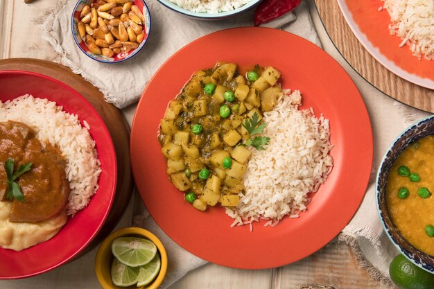 Cau cau mondongo a la italiana mesa de bufê de comida tradicional peruana