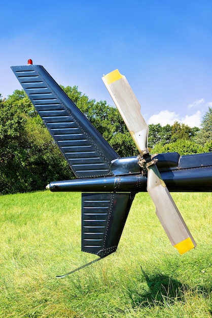 Foto cauda de helicóptero em lavaux, distrito de lavaux-oron, suíça