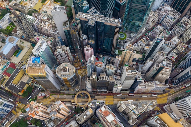 Causeway Bay, Hong Kong 01 de junio de 2019: Vista superior de la ciudad de Hong Kong