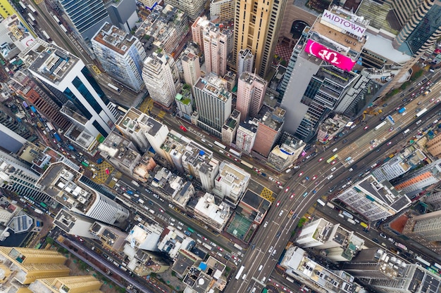 Causeway Bay, Hong Kong 07 de maio de 2019: Vista superior da cidade de Hong Kong