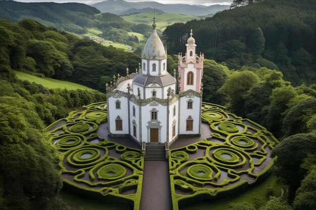 Foto la cautivadora belleza de la capilla de nossa senhora en las islas furnas azores, portugal