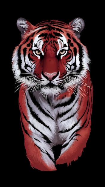 Una cautivadora ilustración vectorial de un majestuoso tigre
