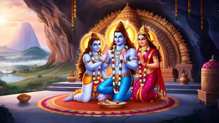 Una cautivadora representación cinematográfica en 3D de la cueva de Amarnath con el Señor Shiva y la Diosa P.