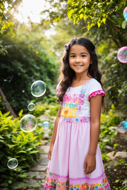 Cautivadores retratos de niñas inmersas en un mundo de fantasía adornadas con impresionantes disfraces.