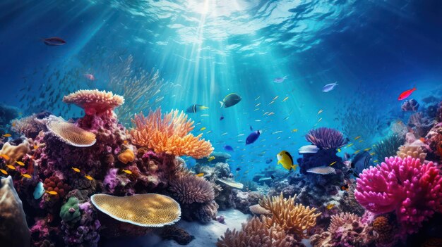 Cautivante mundo submarino Coral Primer plano