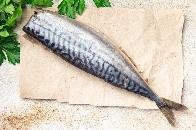 cavala peixe frutos do mar fresco refeição saudável comida dieta lanche na mesa cópia espaço fundo de comida