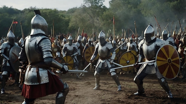 Cavaleiros de batalha dragões fantasia medieval