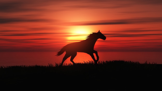 Orelhas Do Cavalo Na Frente De Uma Montanha Em Uma Tarde Do Por Do Sol  Imagem de Stock - Imagem de montanhas, elegante: 117089471