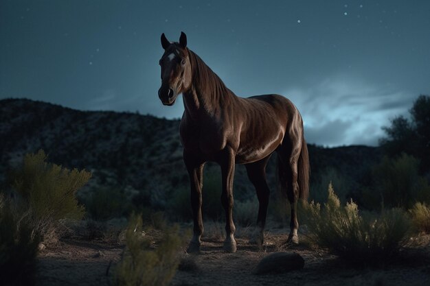 Cavalo à noite