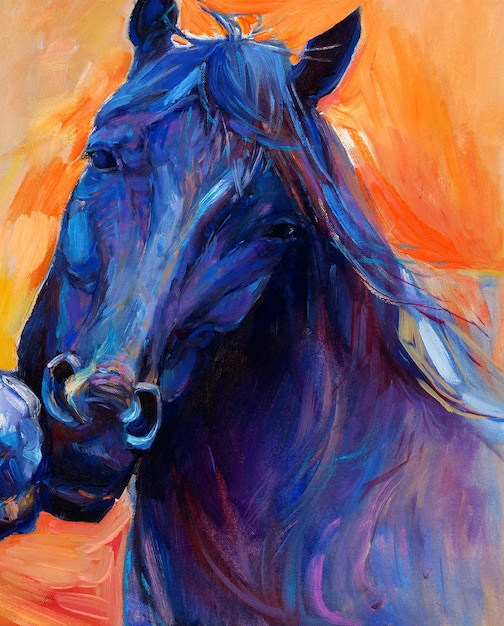 Cavalo azul.