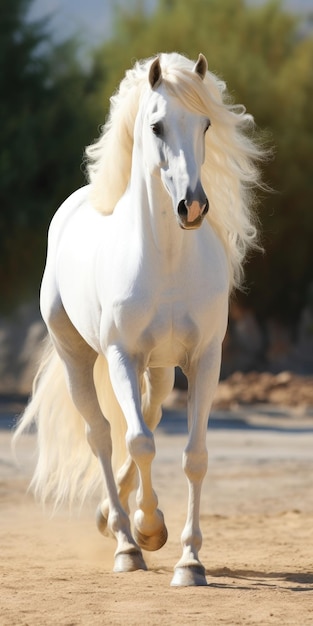 cavalo branco árabe