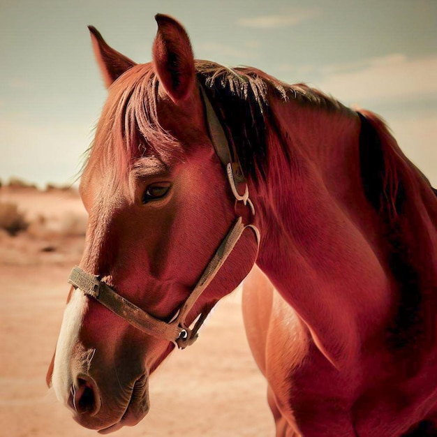 cavalo no deserto