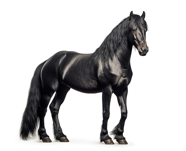 cavalo preto isolado