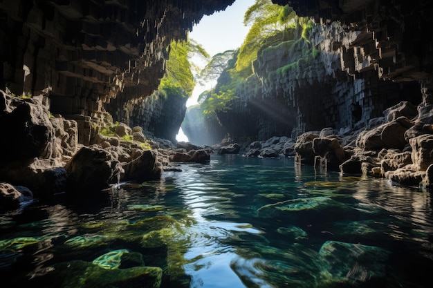 Caverna de Zeus Creta Crastite Estalagmites Antigo Altar generativo IA