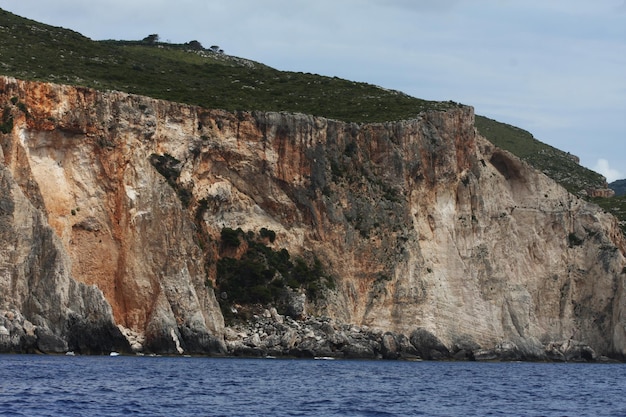 Cavernas azuis na ilha de Zakynthos