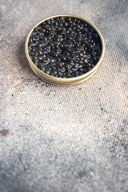 caviar esturjão preto peixe beluga, esturjão estrelado fresco refeição saudável lanche em cima da mesa