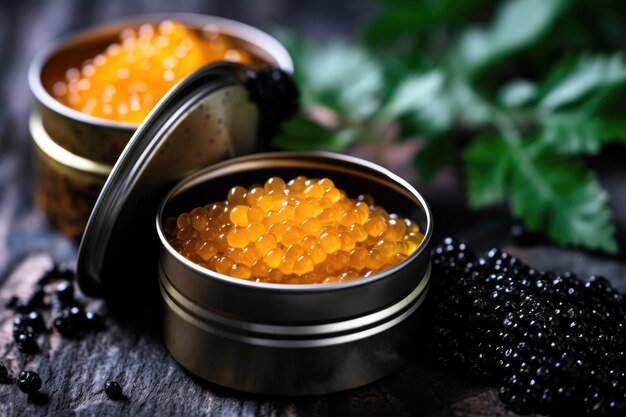 caviar servindo na mesa da cozinha publicidade profissional fotografia de alimentos