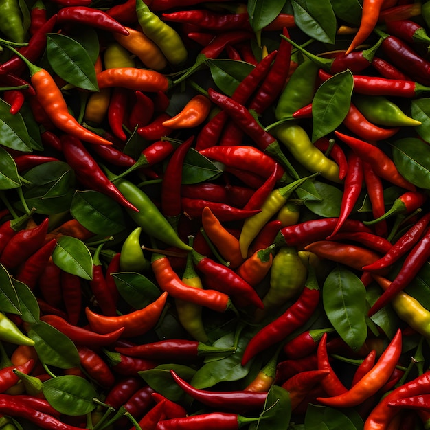 Cayenne-Chili-Pfeffer-Textur nahtlose Musterfotografie