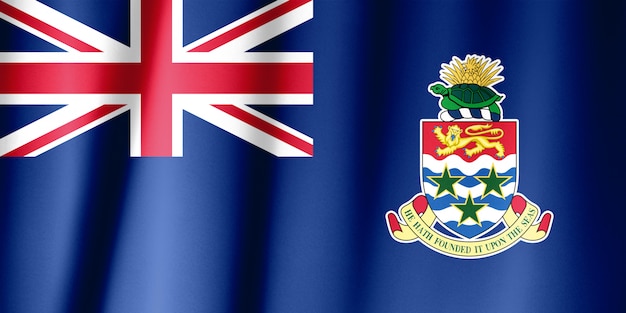 Cayman Islands Waving Flag realistisch