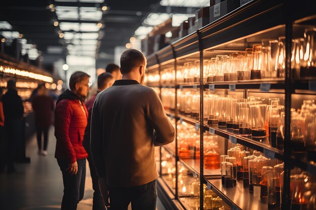 La caza de ofertas el viernes negro comprador ai generado arte