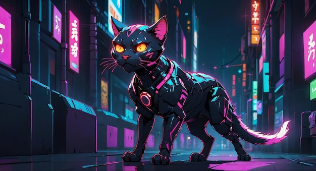 Cazador de Cybercat na Cidade