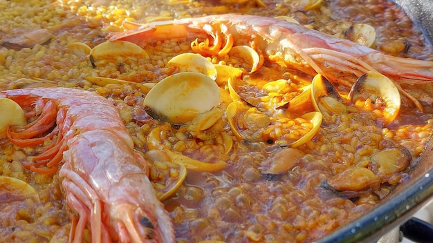 Foto cazuela de pescados en salsa