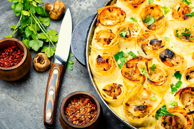 Cazuela de verduras en pan de pita receta vegetariana