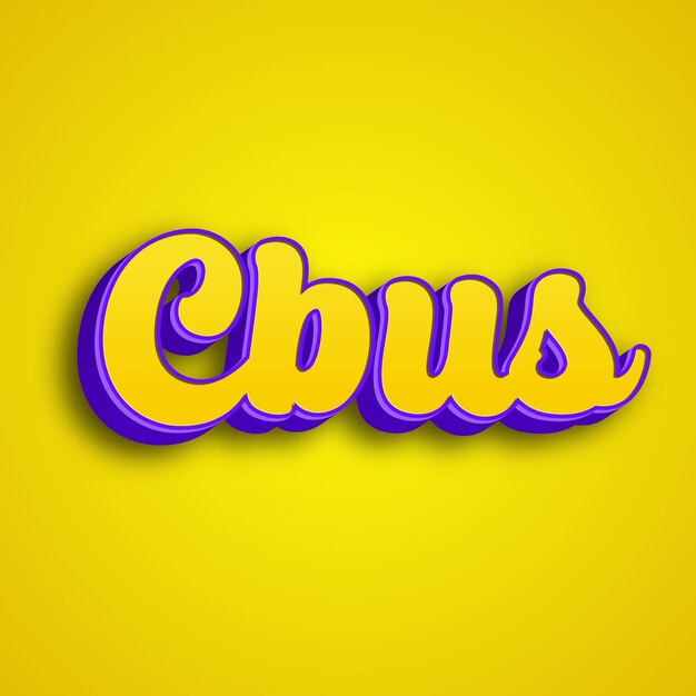 Foto cbus tipografia 3d design amarelo rosa branco fundo foto jpg