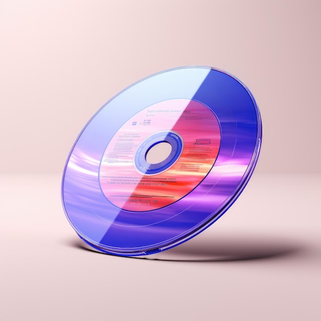 CD colorido isolado Disco compacto Conceito irrealista IA generativa