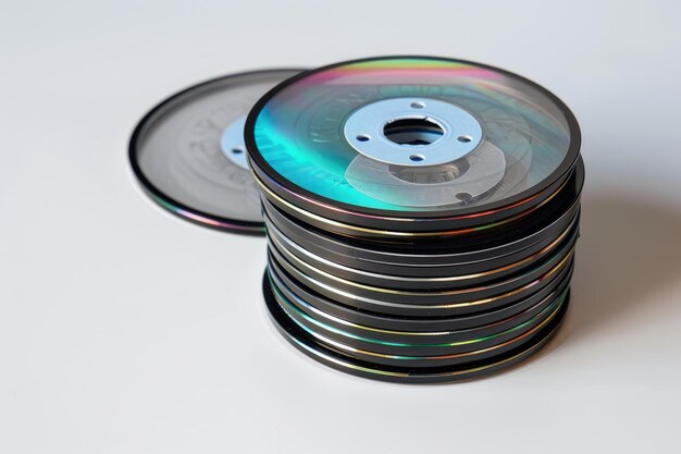 Foto cd-compact-discs auf weißem hintergrund