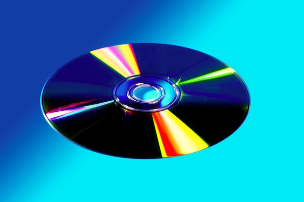 CD DVD Platte mit bunter Reflexion