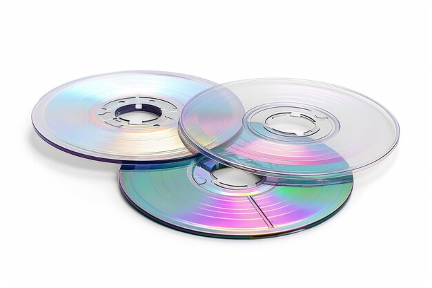 CDs de software de computador exibidos