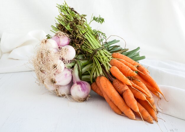 Cebollas y zanahorias