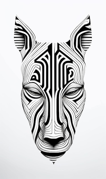 Foto cebra caballo hombre máscara áfrica rayas animal