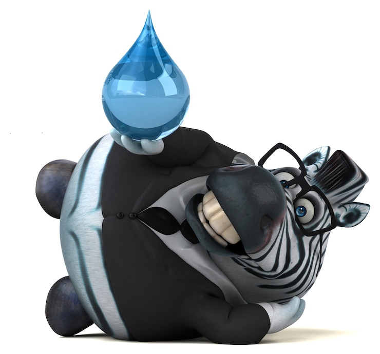Foto cebra divertida - ilustración 3d