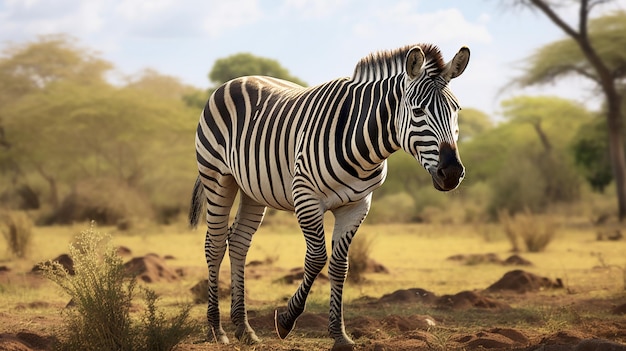 una cebra en la selva