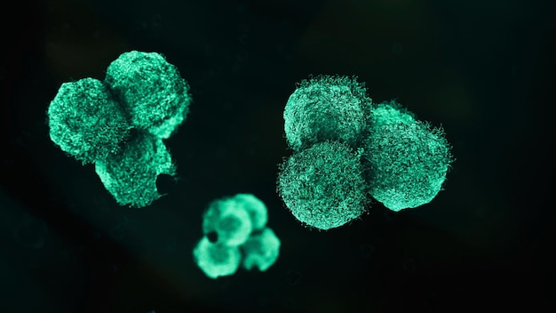 Una celda verde con una luz verde que está etiquetada como 'coronavirus'