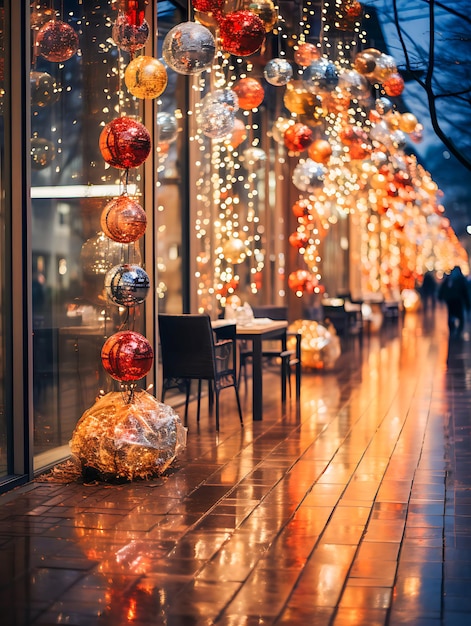 Celebra la decoración festiva de Navidad y la alegría navideña en el país de las maravillas de invierno Feliz año nuevo