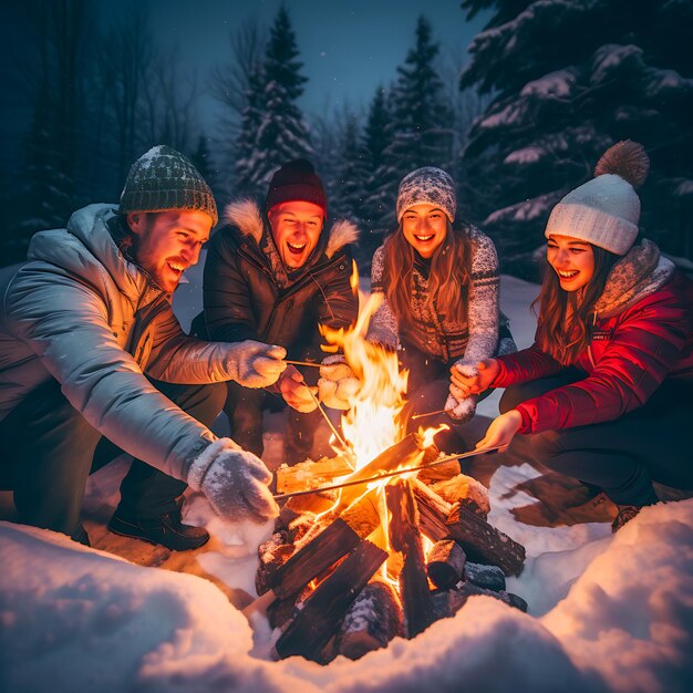 Celebra la decoración festiva de Navidad y la alegría navideña en el país de las maravillas de invierno Feliz año nuevo